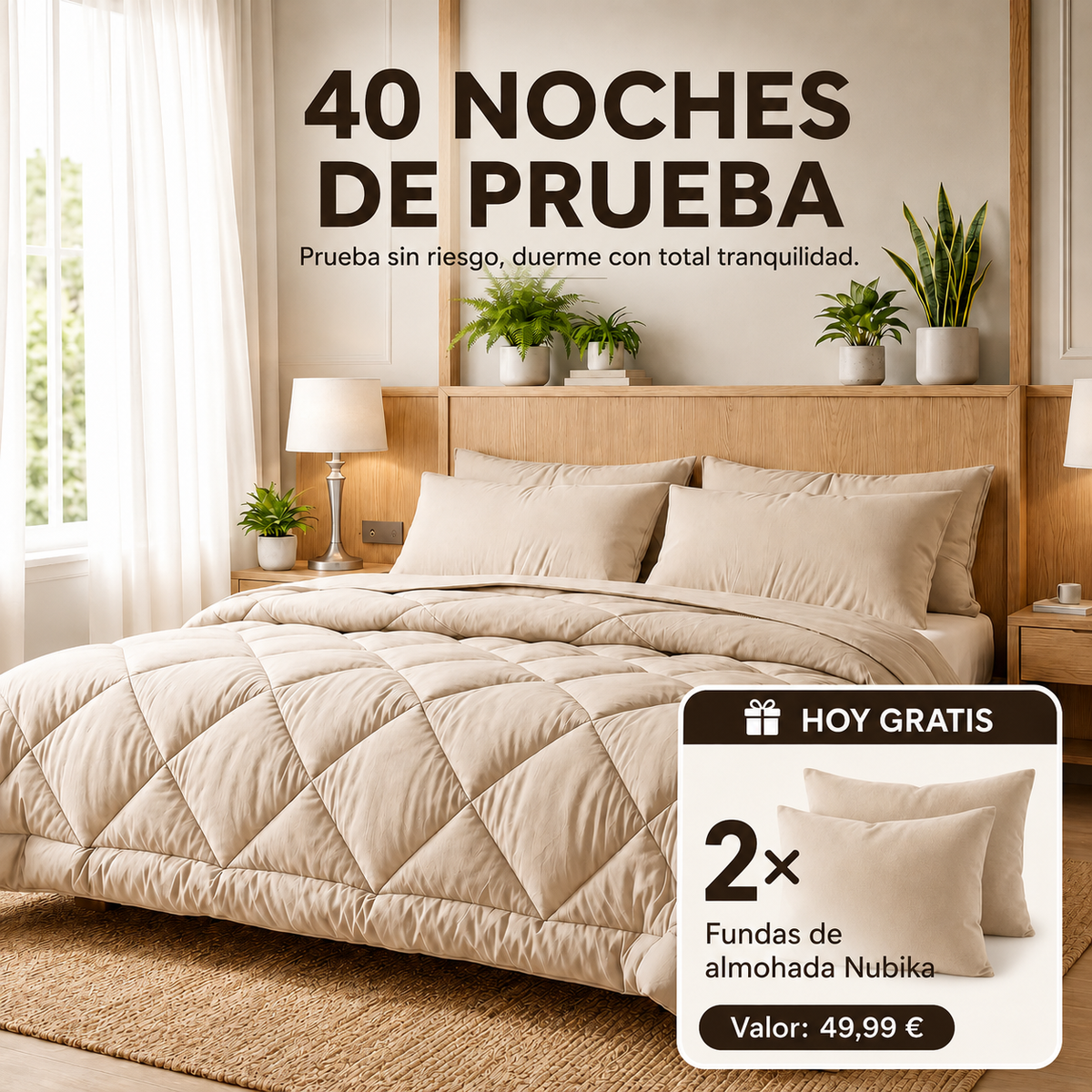 Nubika® – Edredón 2 en 1 con funda integrada | Valsken